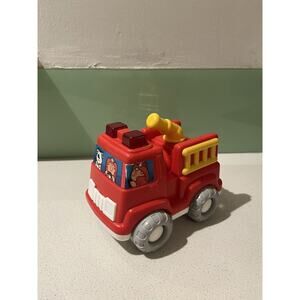 Vintage 1992 Shelcore Toys Chunky Red Fire Truck Engine Preschool Toy One Piece